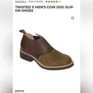 NWT and box Twisted X Men's Two-Tone western cow dog shoe